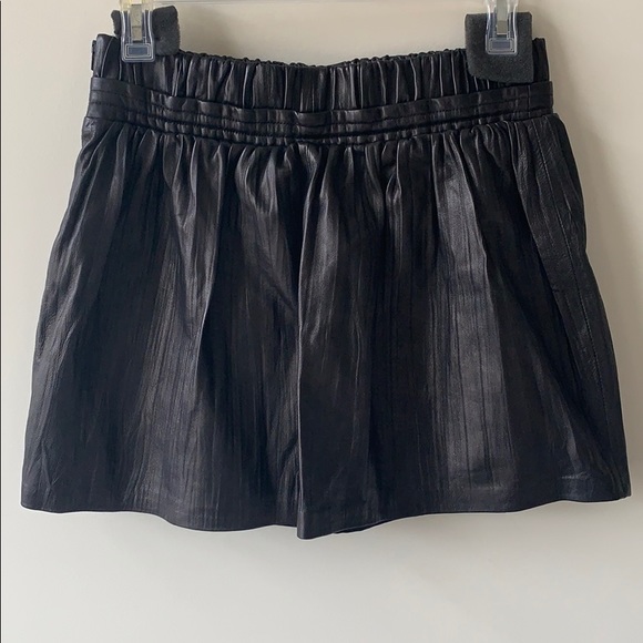 Robert Rodriguez Genuine Leather Mini Skirt - Picture 2 of 6